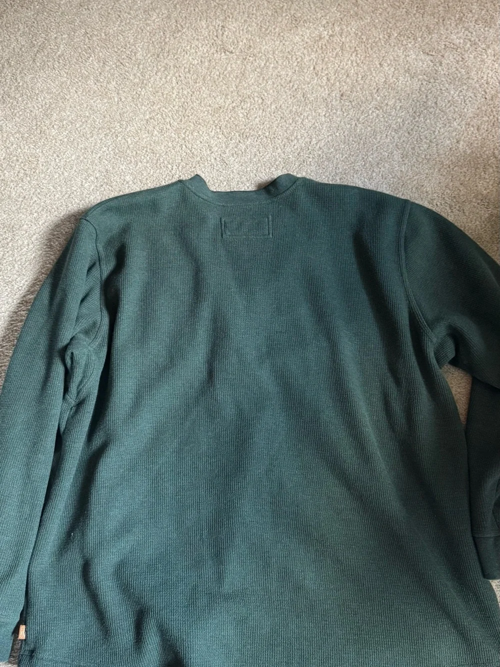 L.L. Bean Katahdin Iron Works® Bonded Waffle Fleece Henley - Picture 2 of 5